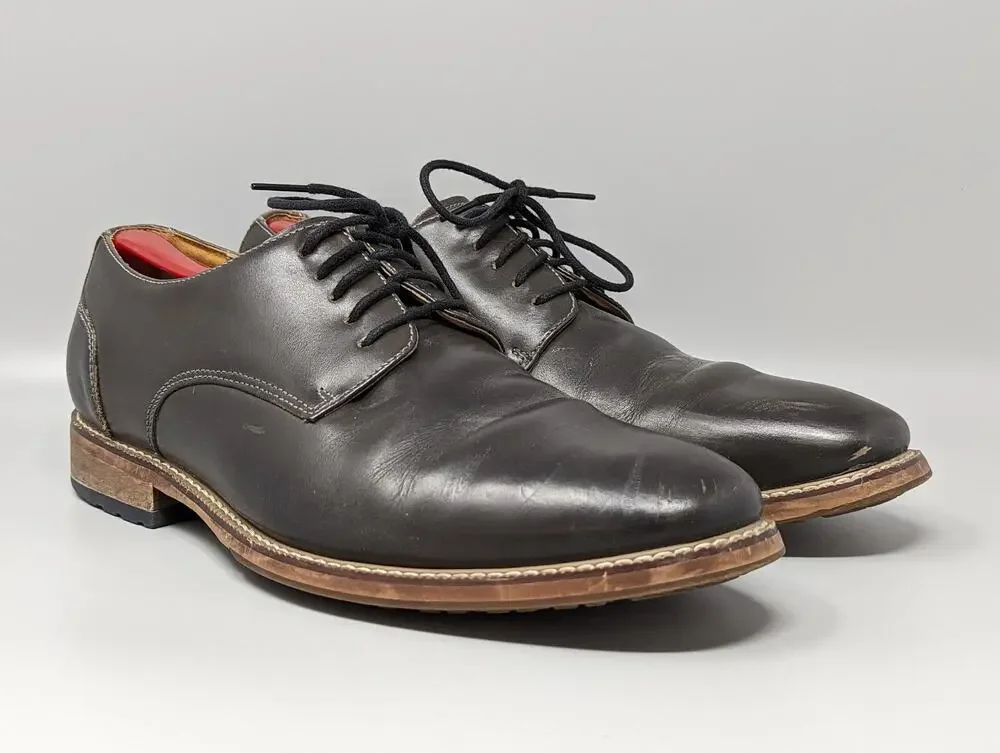 Joseph Abboud Thornton Men's Leather Plain Toe Oxford Shoes 414705 Size 10.5D
